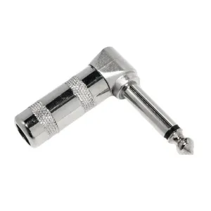 1/4-Inch Mono Right-Angle Male Plug Metal - Pack of 10PCS