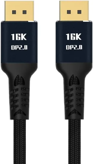 1m DisplayPort 2.0 DP to DP Cable 16K 60hz Cable Ultra-HD UHD DP 1.4 8K 120hz for PC Laptop TV