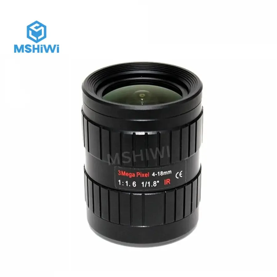3MP Varifocal 4-18mm 1/1.8 inch Lens F1.6 C Mount Industrial Lens