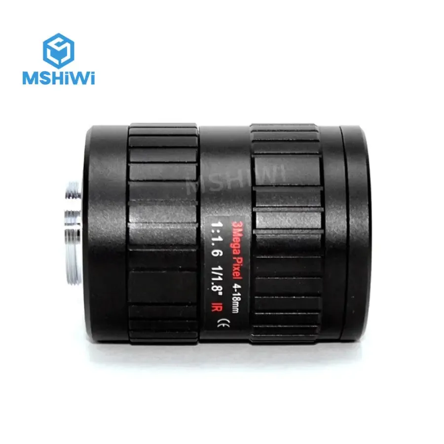 3MP Varifocal 4-18mm 1/1.8 inch Lens F1.6 C Mount Industrial Lens