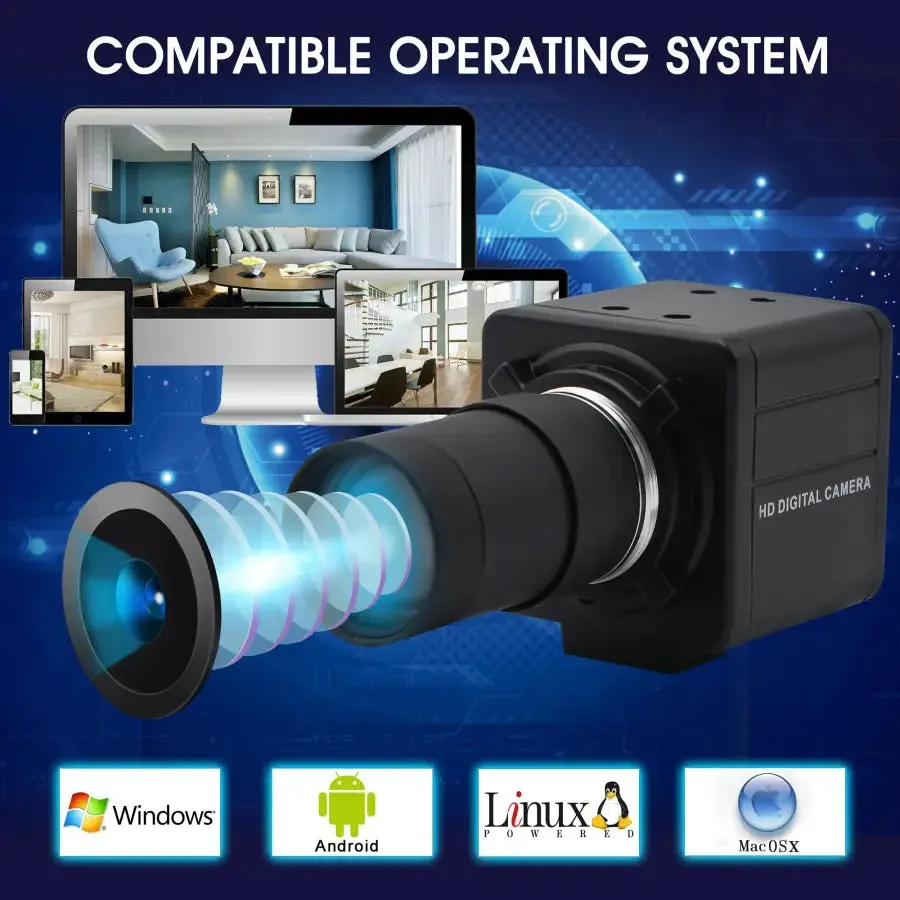 4K Sony USB Webcam 2.8-12mm lens Industrial Machine Vision Cameras