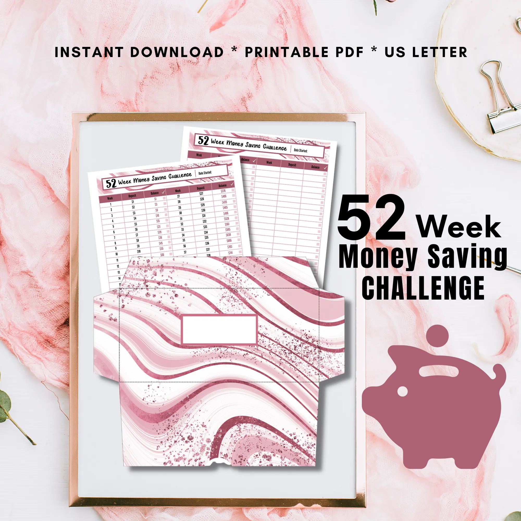 52 Week Money Saving Challenge System