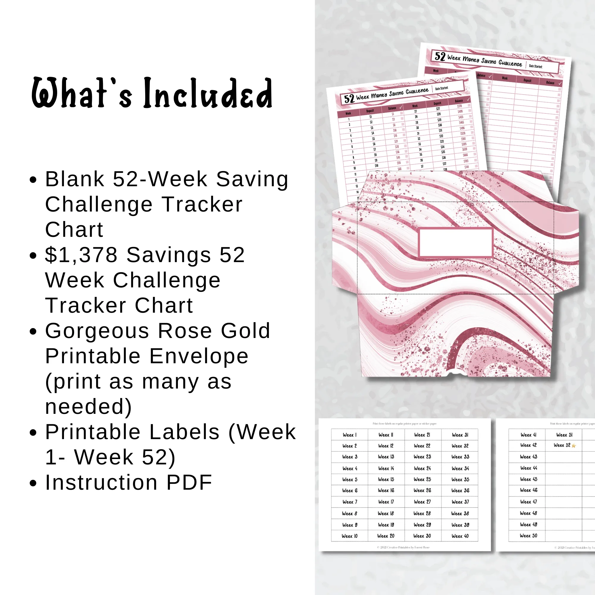 52 Week Money Saving Challenge System