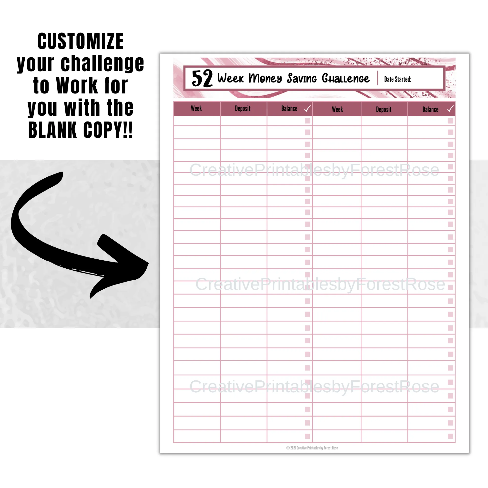 52 Week Money Saving Challenge System