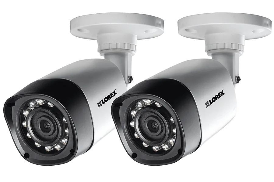 720P HD Weatherproof Night Vision Security Cameras (2-Pack)