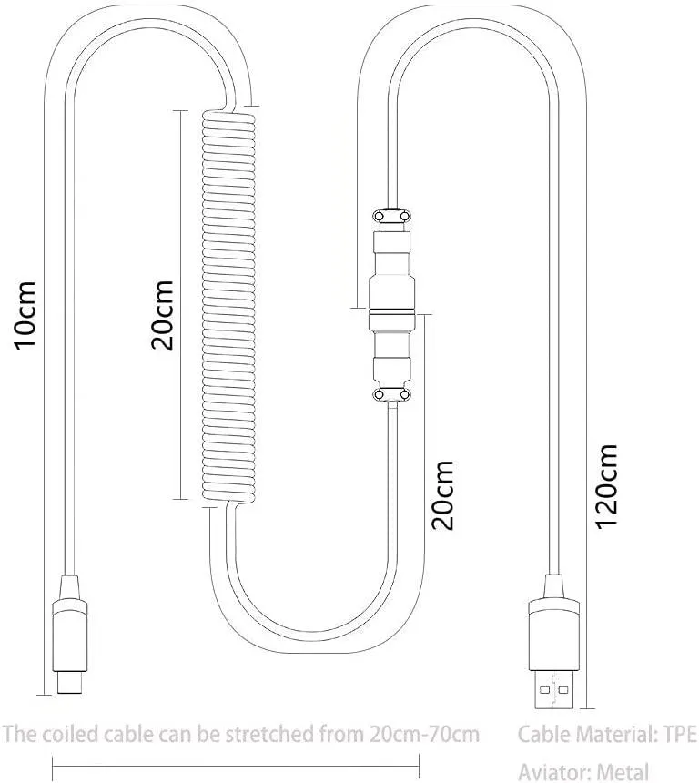 Akko Coiled Aviator Cable (Midnight)