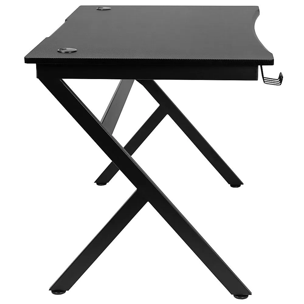 Alamont Home - Duncan Rectangle Modern Laminate  Gaming Desk - Black