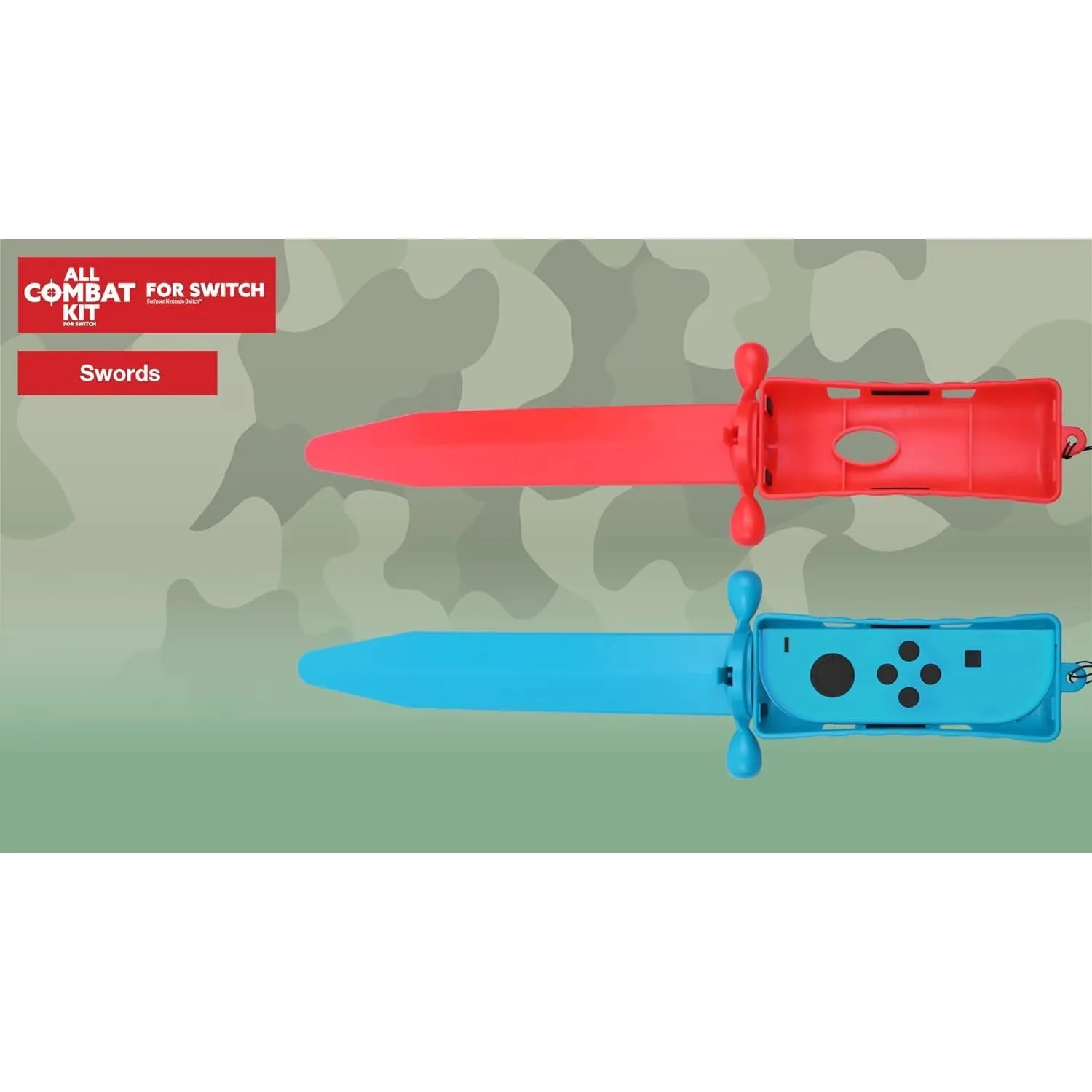 All Combat 8 in 1 Kit for Switch - Boxing Grips, Vertical Joypad, Leg/Arm Straps, Swords & Rifle (Nintendo Switch)