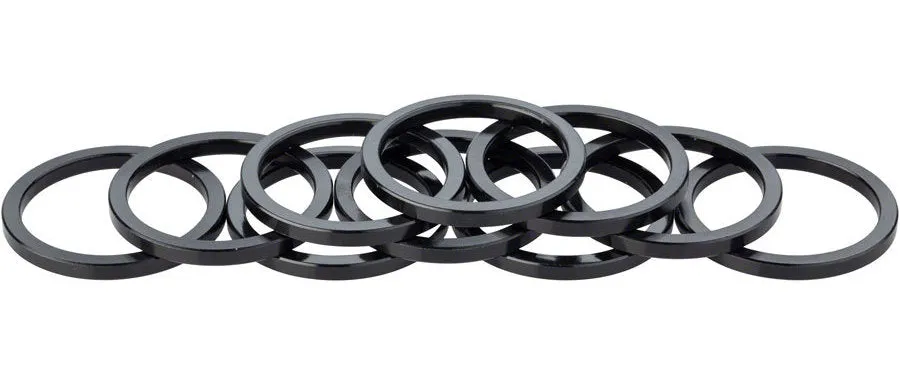Alloy Headset Spacer, Diameter: 1-1/8", Height: 3mm, Black, Single