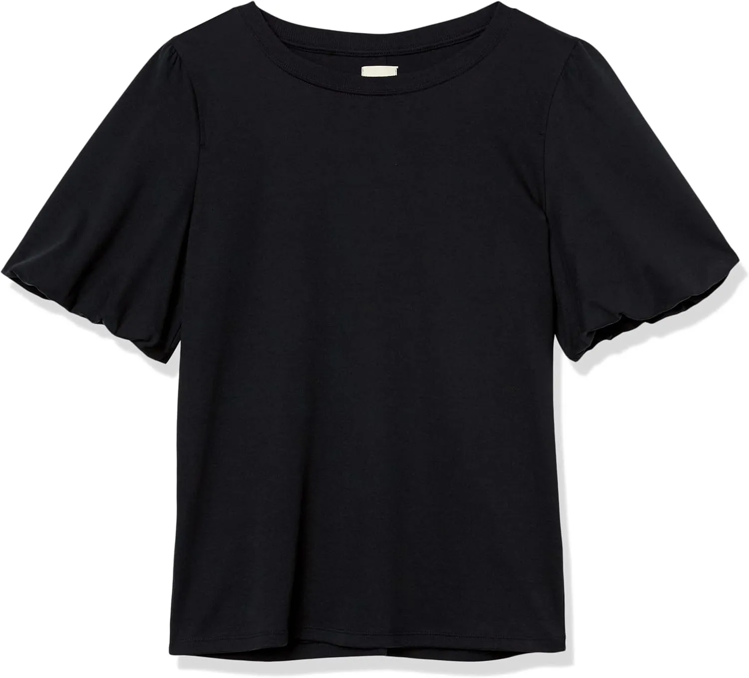Amazon Aware Women's Organic Cotton Jersey Puff Sleeve Crewneck Top (Available in Plus Size)