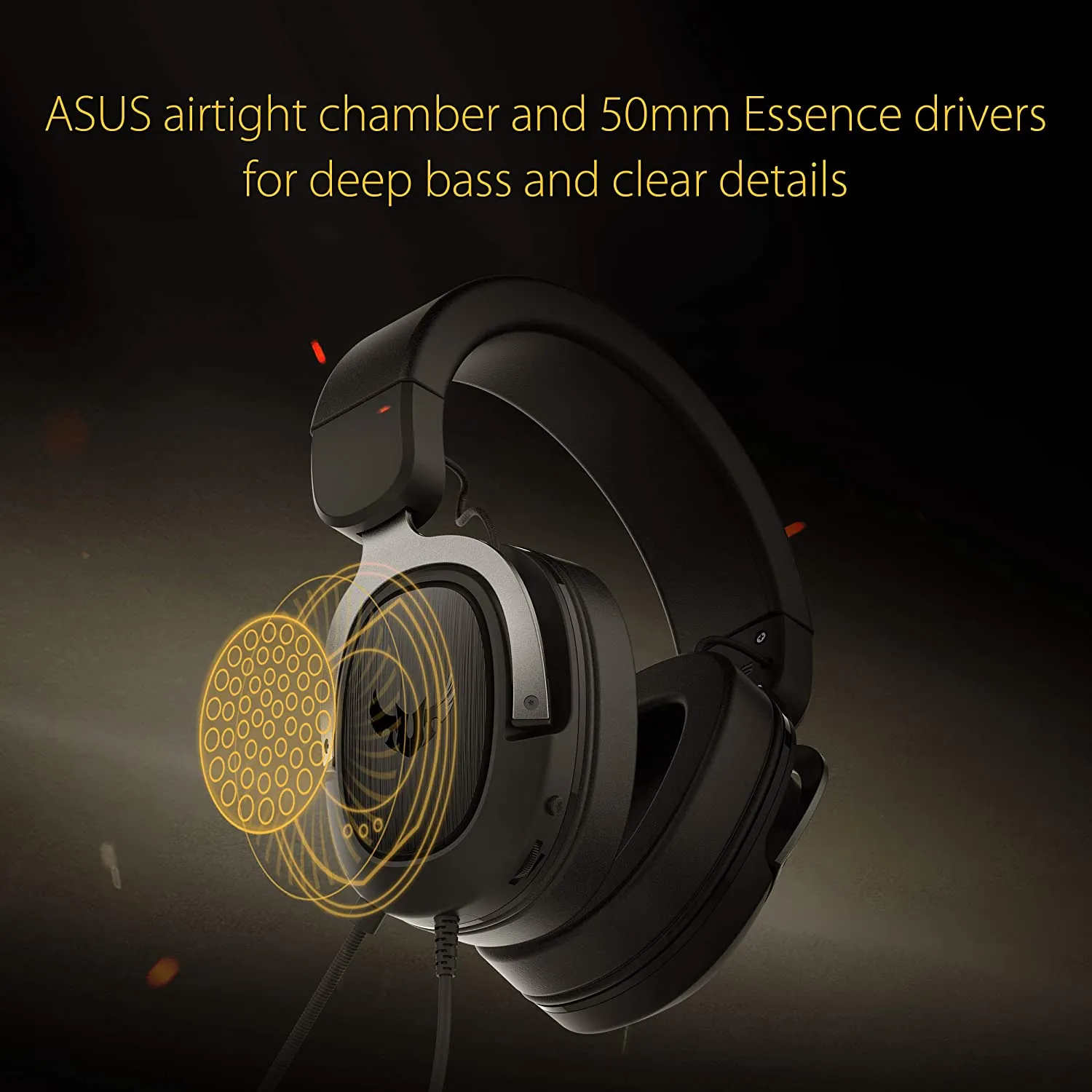 ASUS TUF H3 Gaming Headset H3 – Discord, TeamSpeak Certified |7.1 Surround Sound | Gaming Headphones with Boom Microphone for PC, Playstation 4, Nintendo Switch, Xbox One (Black)