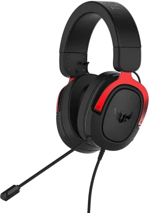 ASUS TUF H3 Gaming Headset H3 – Discord, TeamSpeak Certified |7.1 Surround Sound | Gaming Headphones with Boom Microphone for PC, Playstation 4, Nintendo Switch, Xbox One (Red)