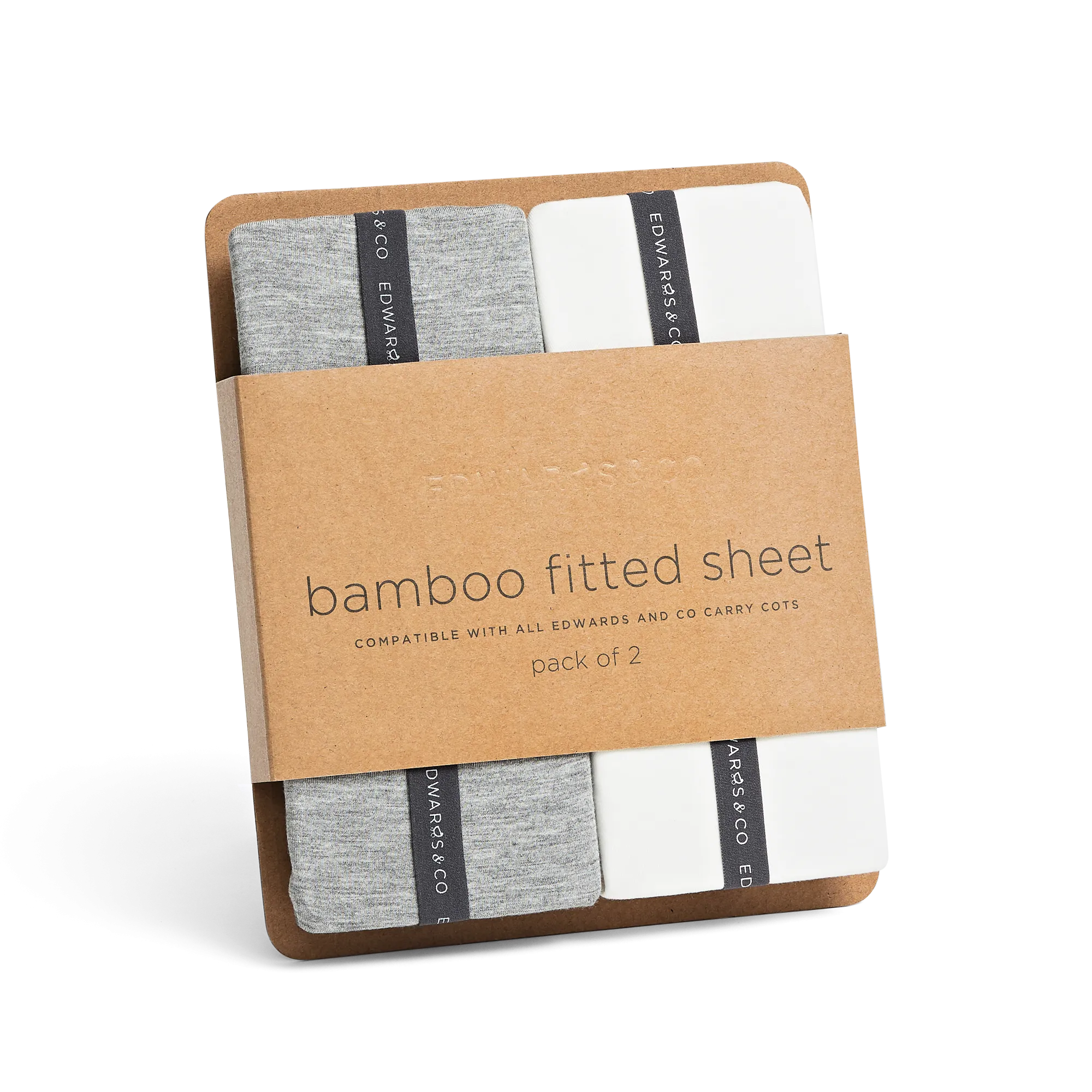 Bamboo Carry Cot Fitted Sheets (2pcs)