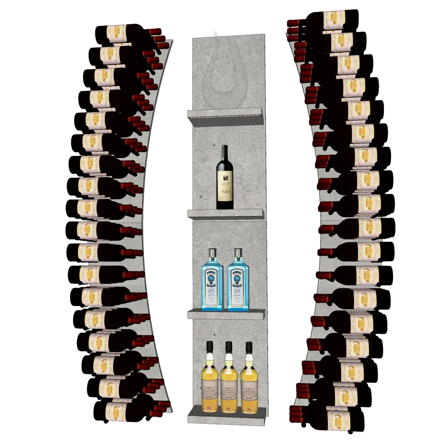 Blue Grouse THE WINE BAR CURVED VINdustry Wine Wall