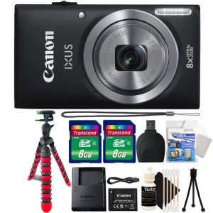 Canon IXUS 185 / ELPH 180 20MP Digital Camera Black with 16GB Memory Card