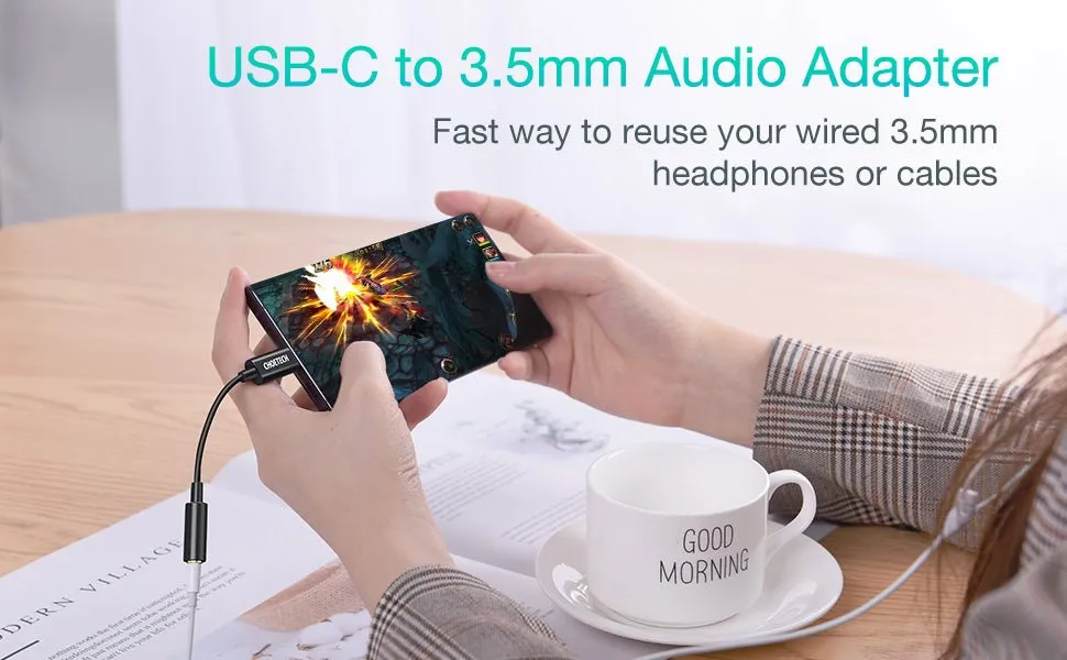 Choetech USB-C to 3.5mm Audio Jack Adaptor AUX003-BK