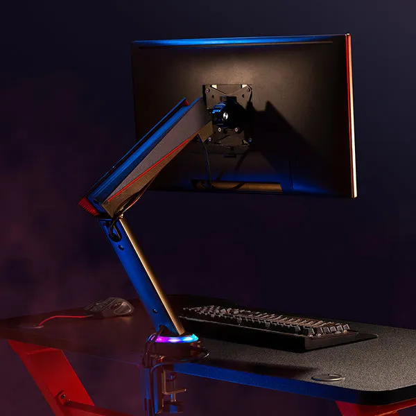 Desky Single LED Gaming Monitor Arm