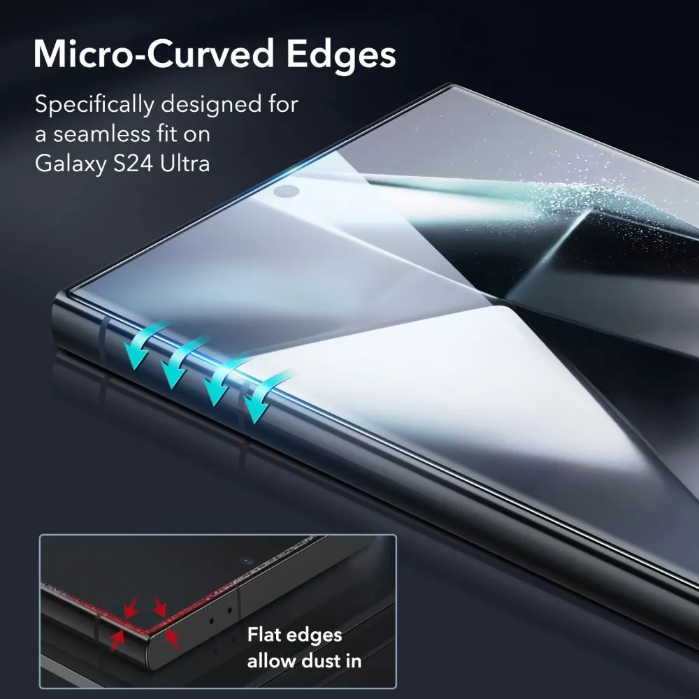 ESR Screen Shield Tempered Glass Protector Set for Samsung Galaxy S24 Ultra