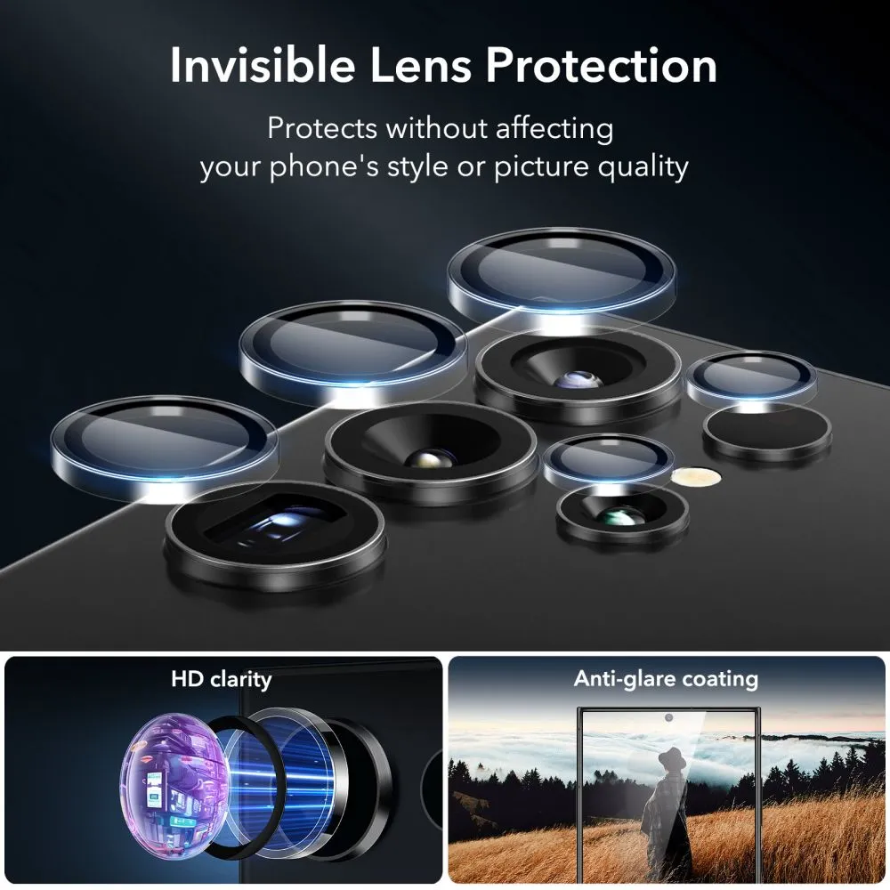 ESR Screen Shield Tempered Glass Protector Set for Samsung Galaxy S24 Ultra