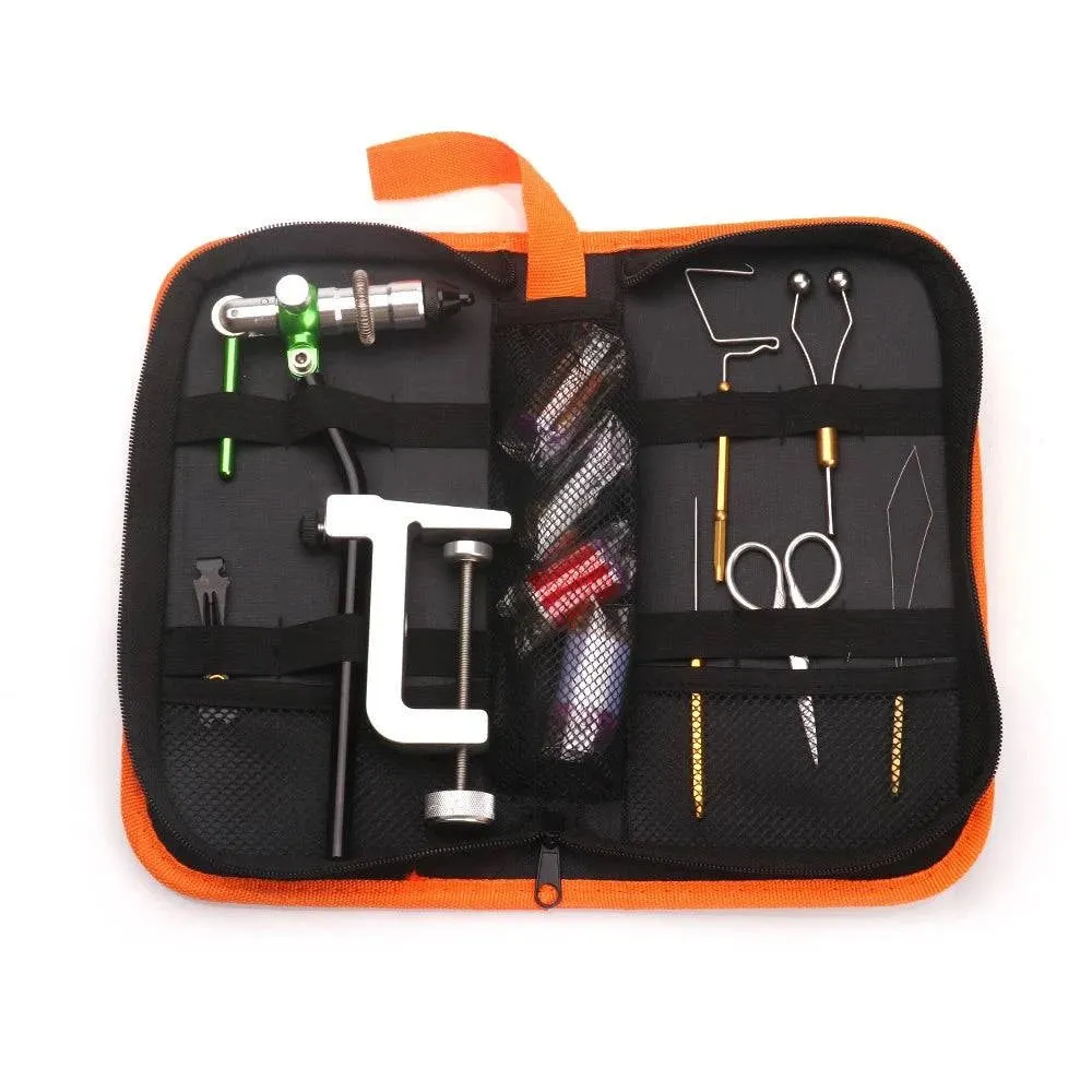Fly Tying Tools Kit with Fly Tying Threader Needle Whip Finisher Scissors Fly Tying Kits for Flying Fishing Professionals