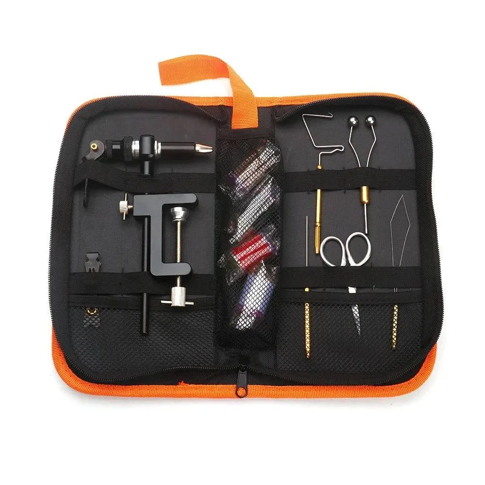 Fly Tying Tools Kit with Fly Tying Threader Needle Whip Finisher Scissors Fly Tying Kits for Flying Fishing Professionals
