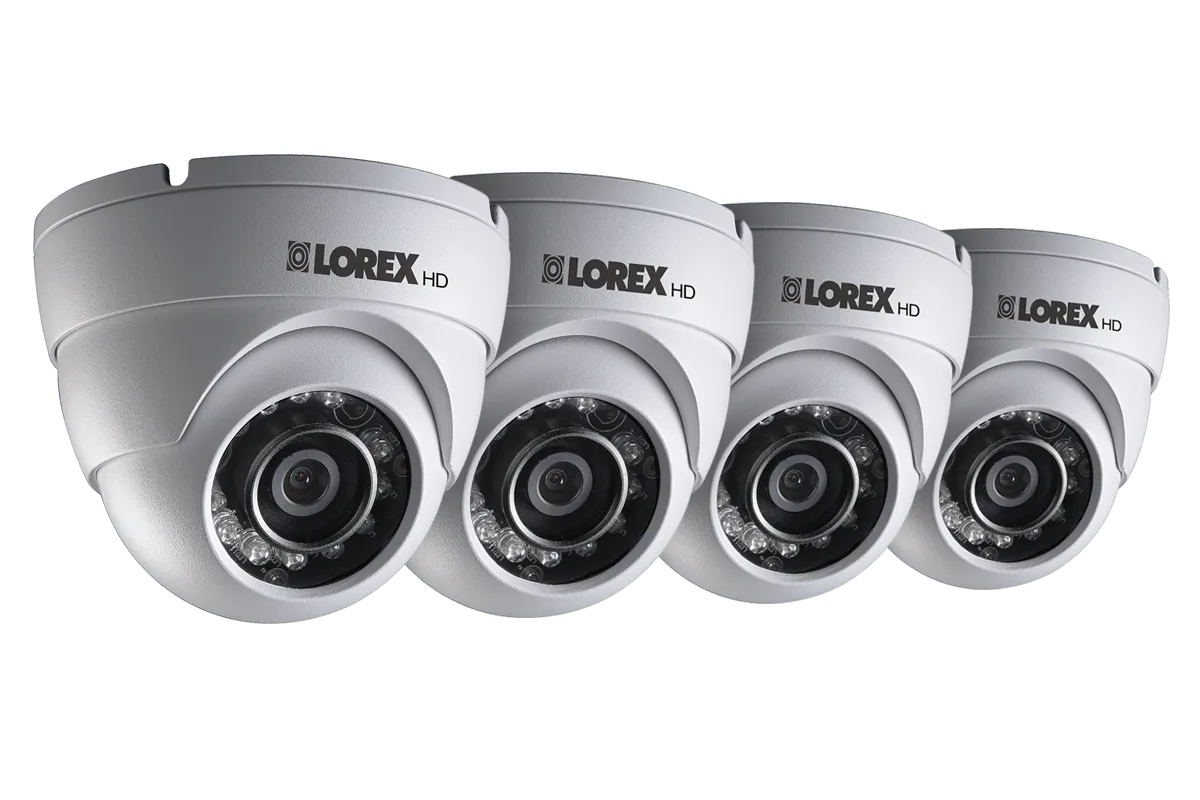 HD 1080p Weatherproof IR Dome Security Camera (4-Pack)