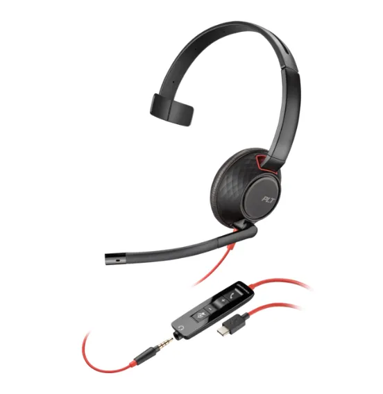 HP Poly (Plantronics) Blackwire 5210 5220 USB-C   3.5mm plug Headset (2 Years Manufacture Local Warranty In Singapore)