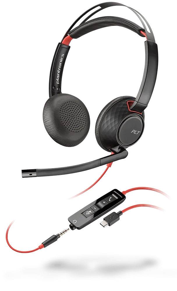 HP Poly (Plantronics) Blackwire 5210 5220 USB-C   3.5mm plug Headset (2 Years Manufacture Local Warranty In Singapore)