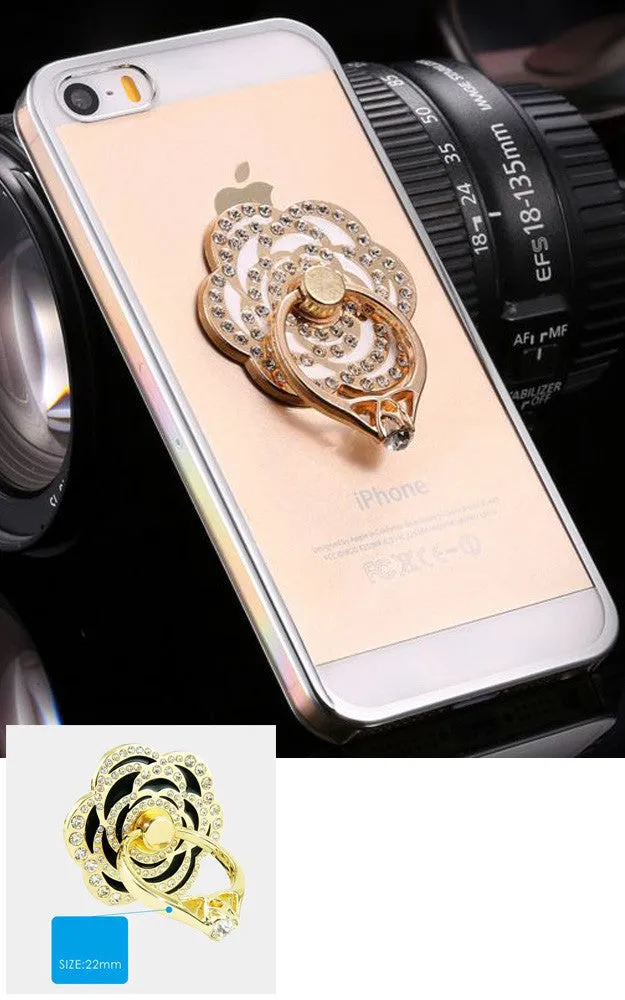 HP4863 Red Flower Metal Ring Holder (6 pcs) For Smart Phone