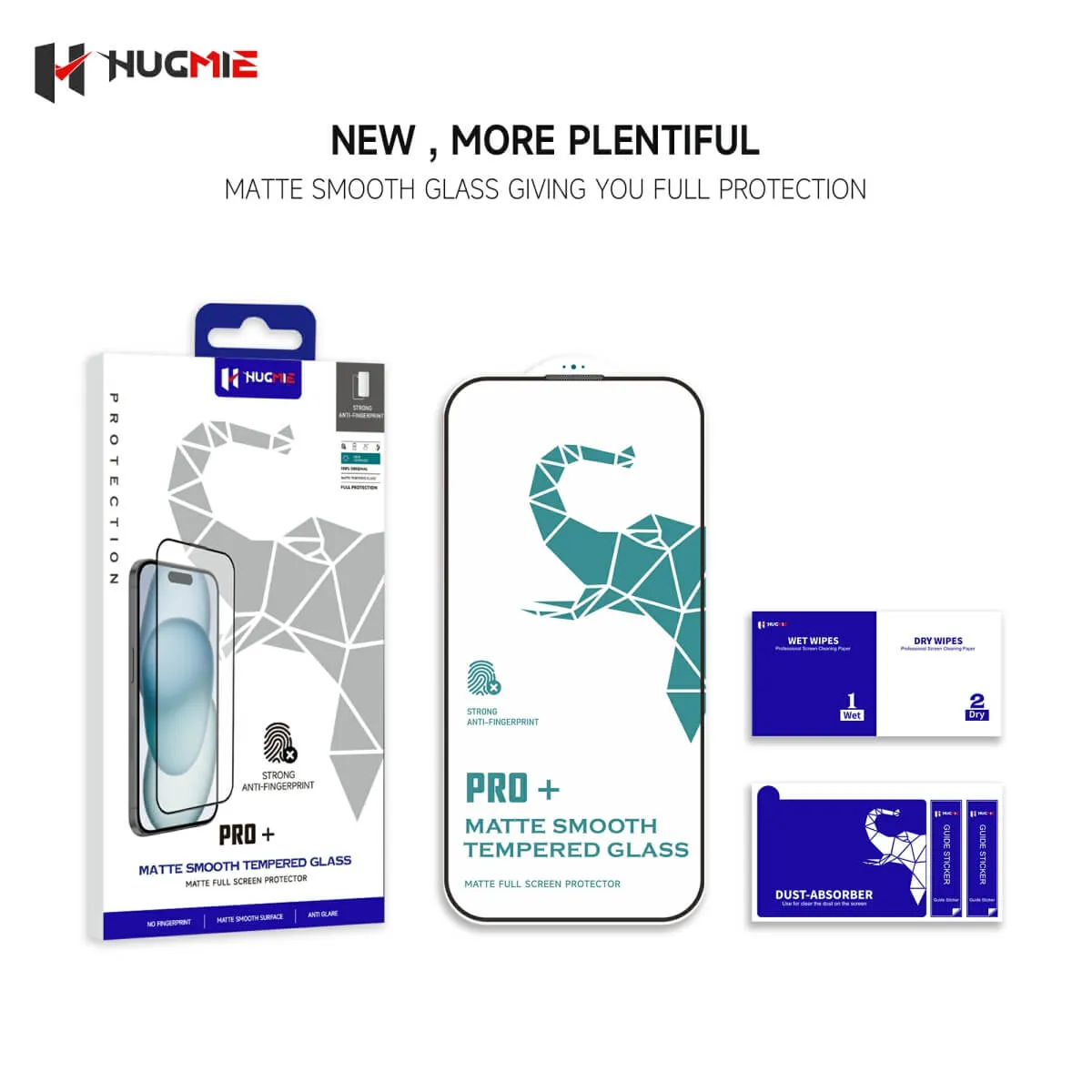 Hugmie® Matte Glass Screen Protector for iPhone 16 Series