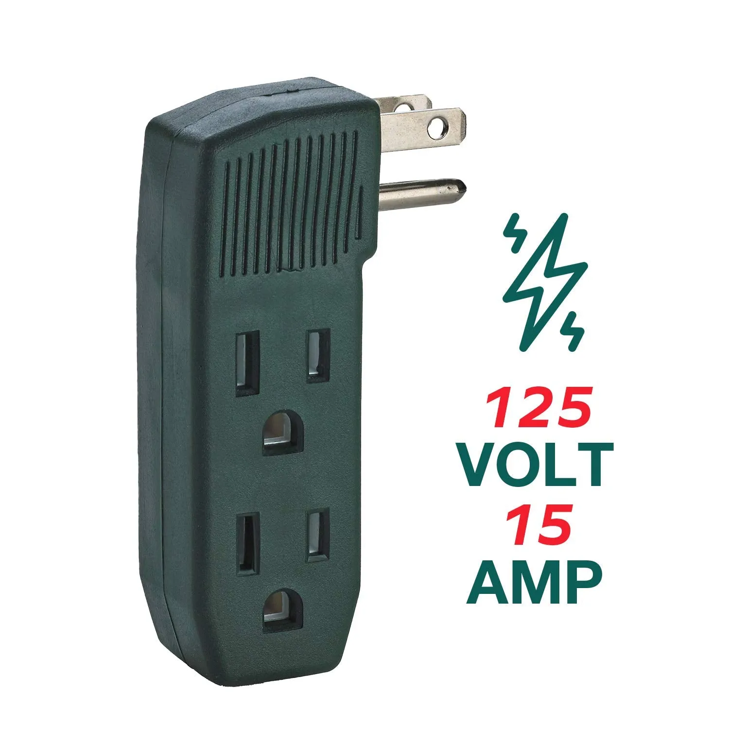 Katzco 3 Way Outlet Wall Tap - Vertical Shape Triple Prong Wall Splitter Adapter