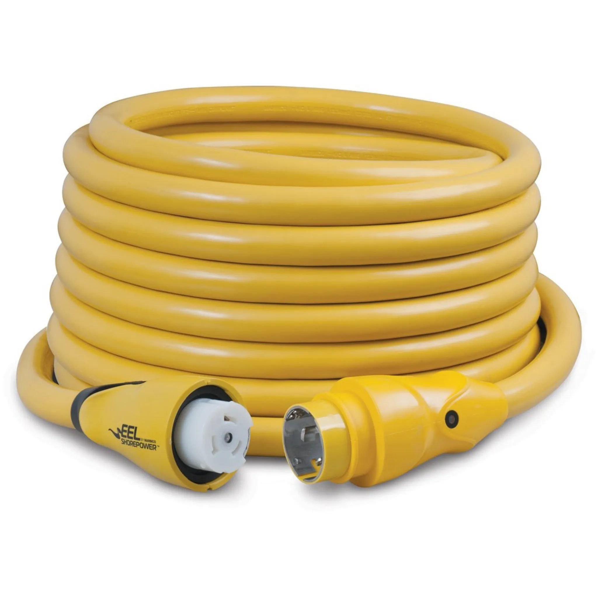 Marinco 50'/50A EEL Yellow Shorepower Cord - w/LED