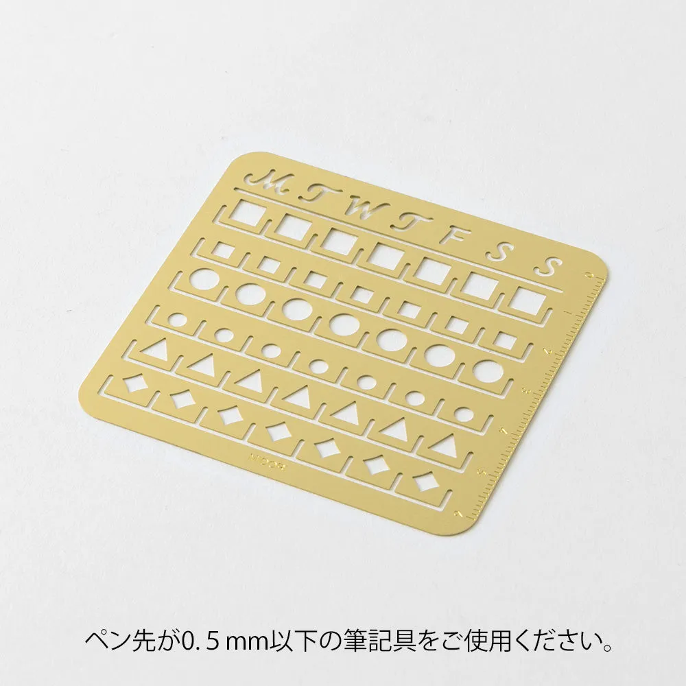Midori Brass Calendar Template (M) - Monthly Block