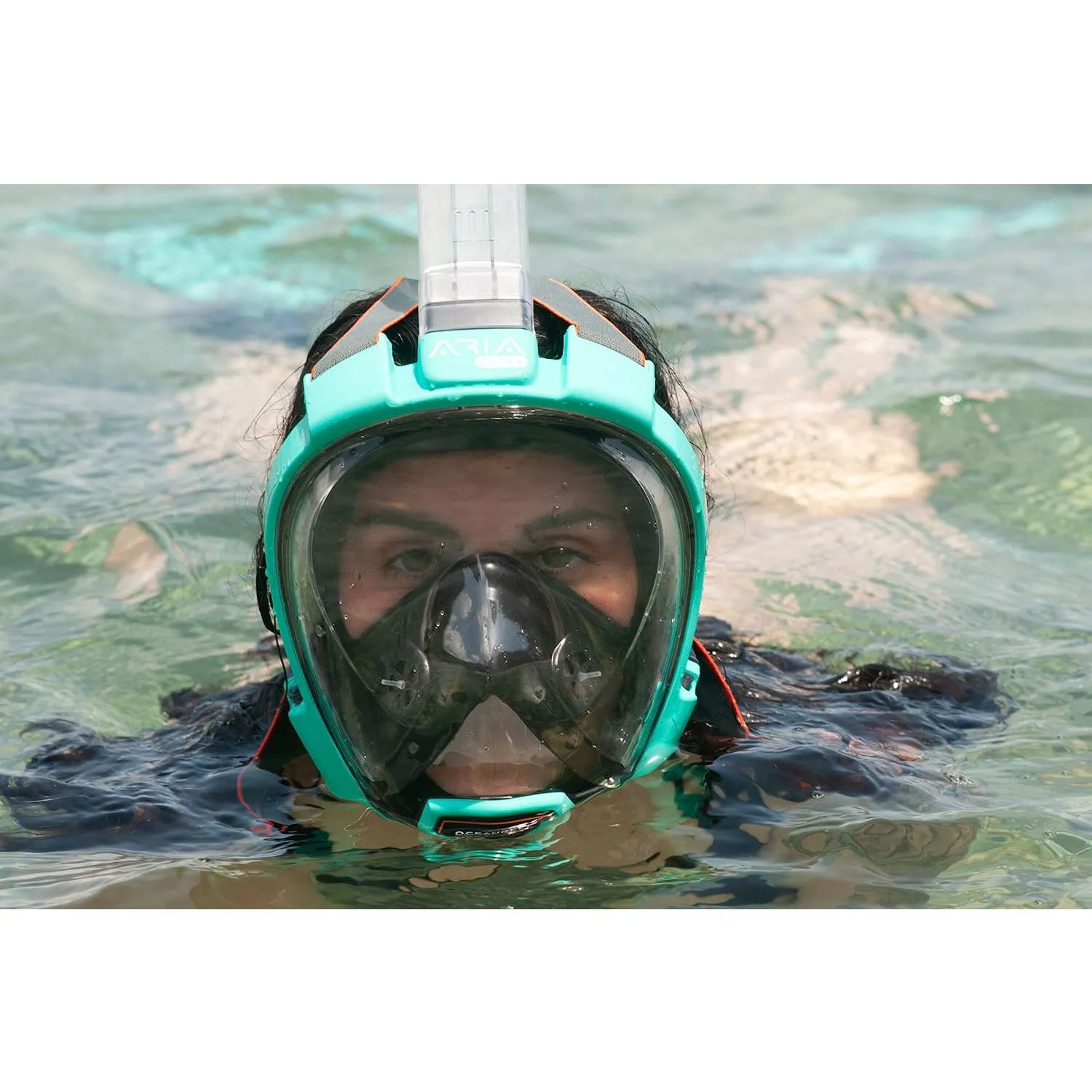 Open Box Ocean Reef ARIA QR  Full Face Snorkeling Mask - Teal - Large/X-Large