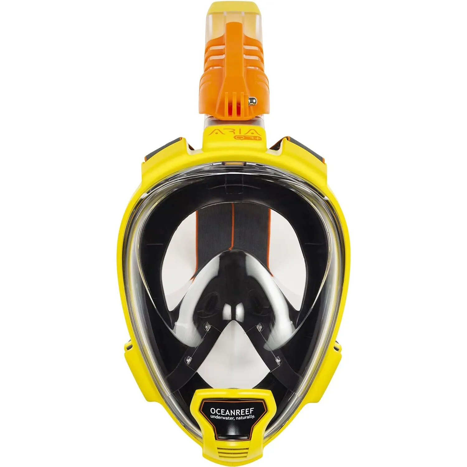Open Box Ocean Reef ARIA QR  Full Face Snorkeling Mask-Yellow-Large/X-Large