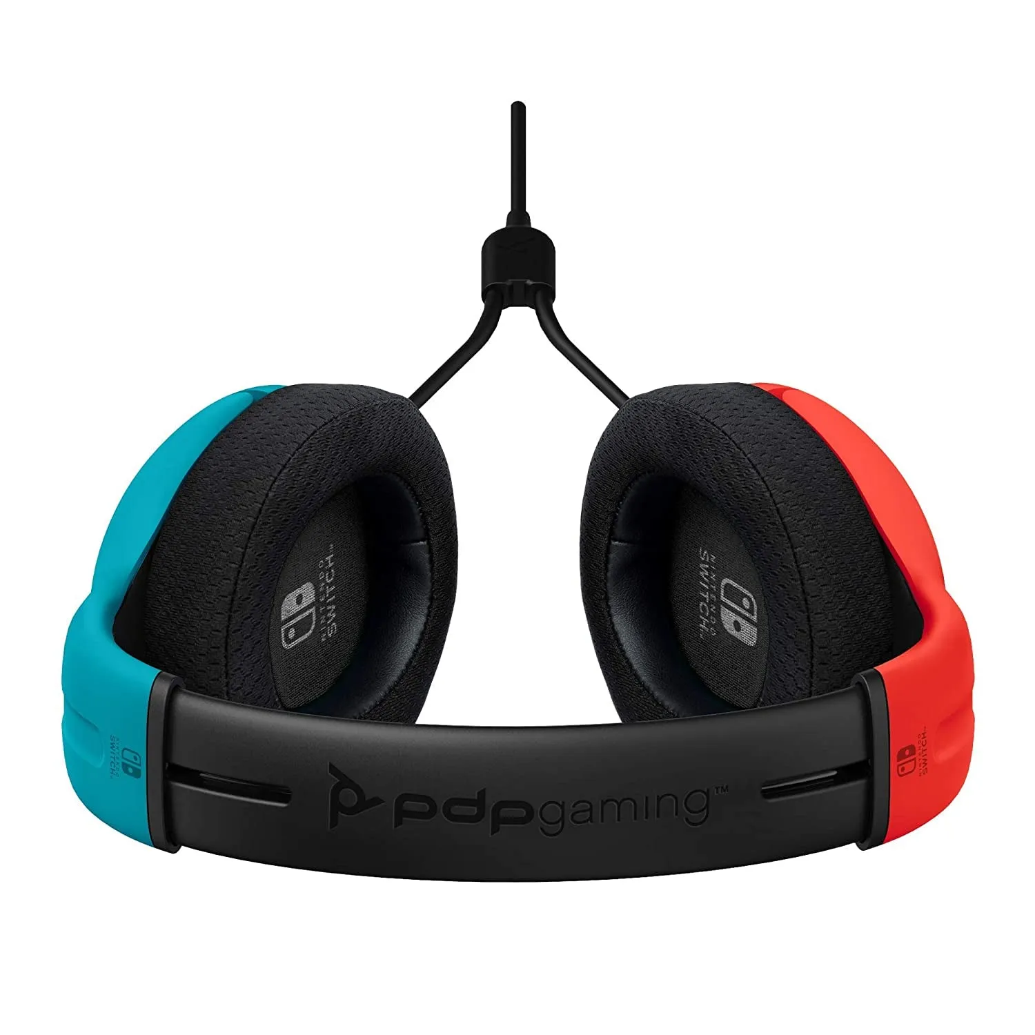 PDP Gaming LVL40 Stereo Headset with Mic for Nintendo Switch - PC, Ipad, Mac, Laptop Compatible - Noise Cancelling Microphone, Lightweight, Soft Comfort on Ear Headphones - Mario Red & Blue