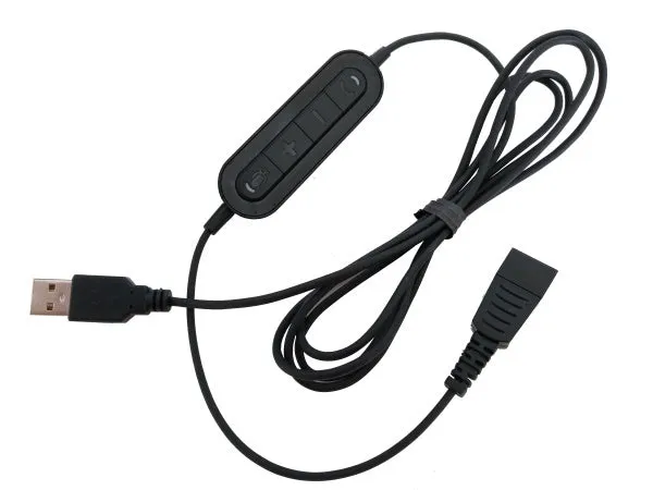 Plantronics QD 21M USB-A Cord with controls - HW15553 - FINAL SALE