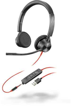 Poly (Plantronics) Blackwire 3325 USB Headset (2 Years Manufacture Local Warranty In Singapore)- While Stock Last