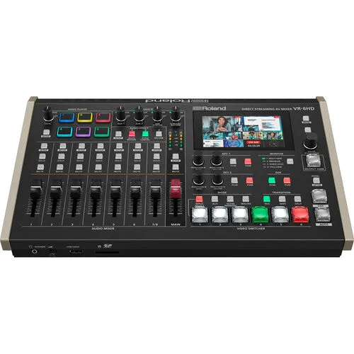 Roland VR-6HD HD AV Mixer – On-Stage MIX400 4 Channel 3 Pin Multi Network XLR Cable Breakout   Mixer Stand