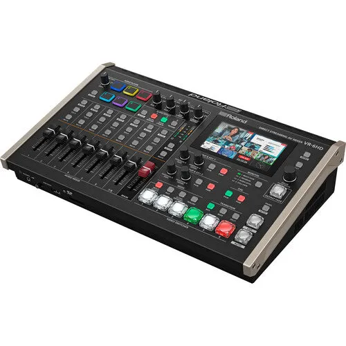 Roland VR-6HD HD AV Mixer – On-Stage MIX400 4 Channel 3 Pin Multi Network XLR Cable Breakout   Mixer Stand