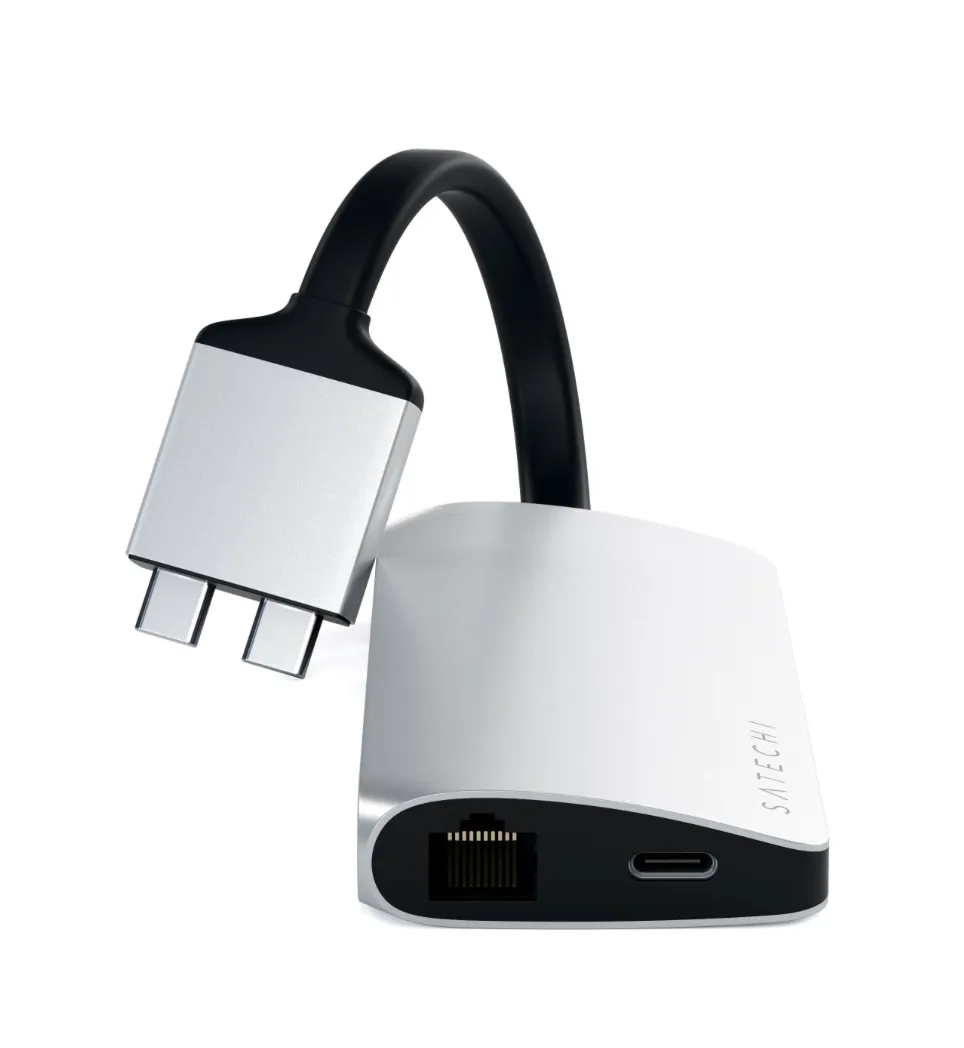 Satechi USB-C Dual Multimedia Adapter - Silver