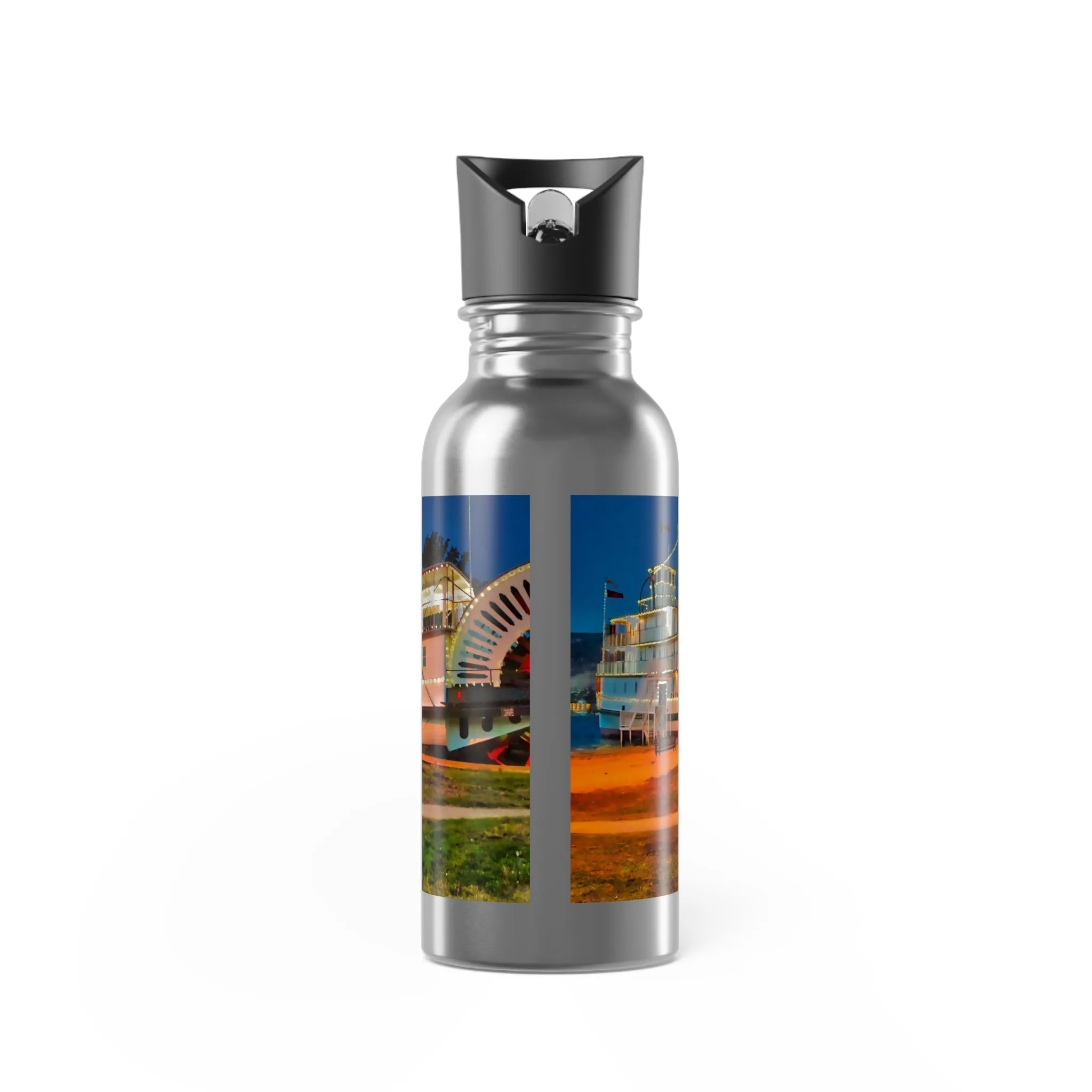 Stainless Steel Water Bottle With Straw, 20oz - 2017 SS Sicamous at Night HDR