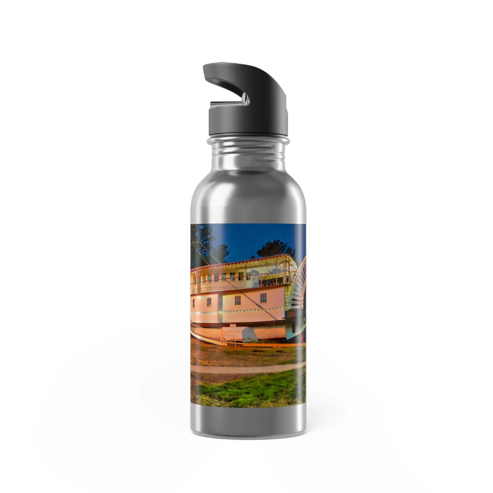 Stainless Steel Water Bottle With Straw, 20oz - 2017 SS Sicamous at Night HDR