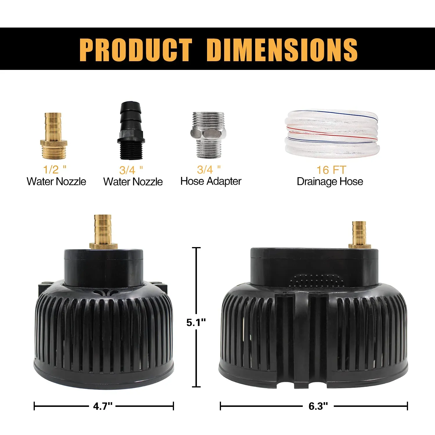 Submersible Swimming Pool Cover Pump - Ideal For Draining Water Above Ground, InGround