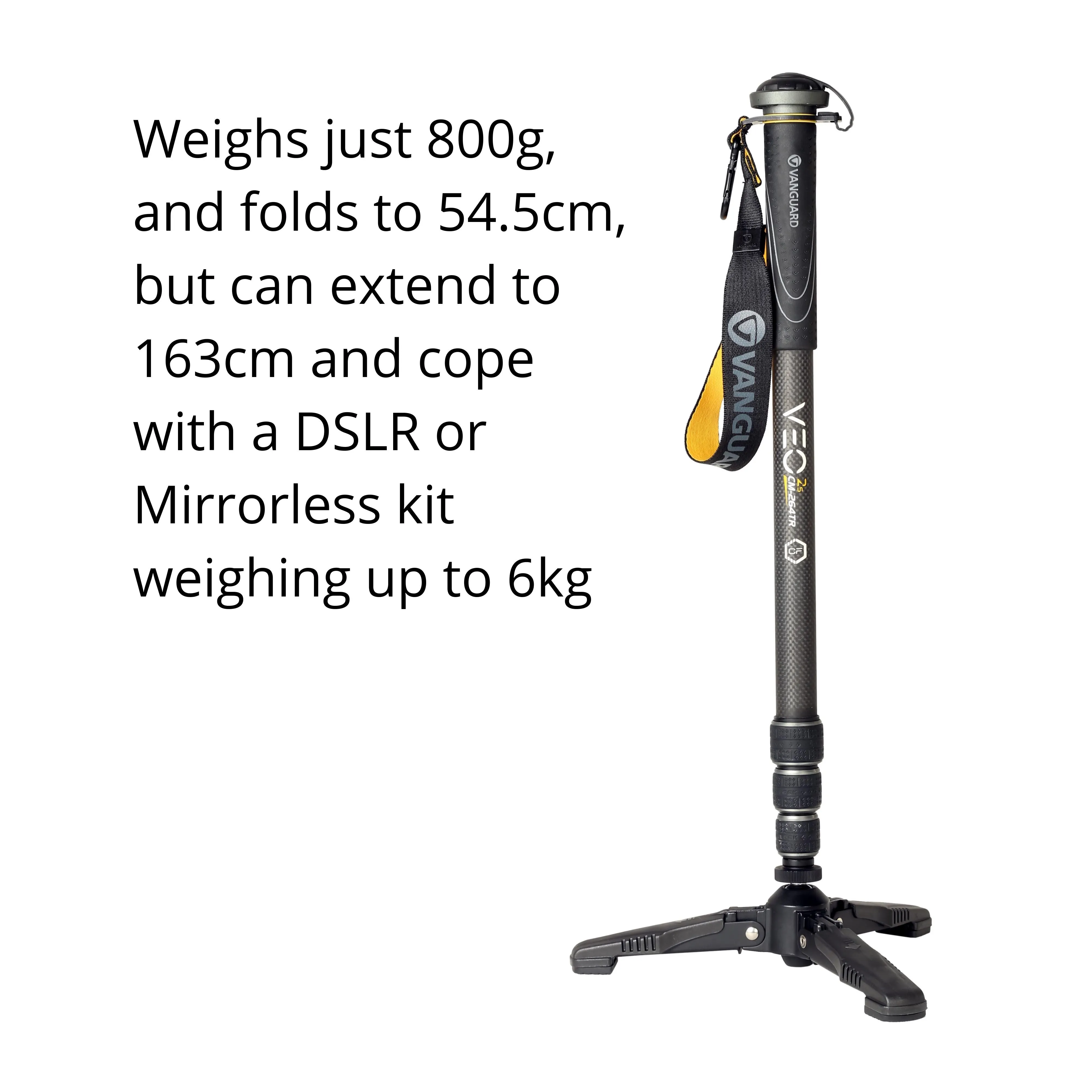 VEO 2S CM-264TR 26mm Carbon Monopod with Smartphone Kit