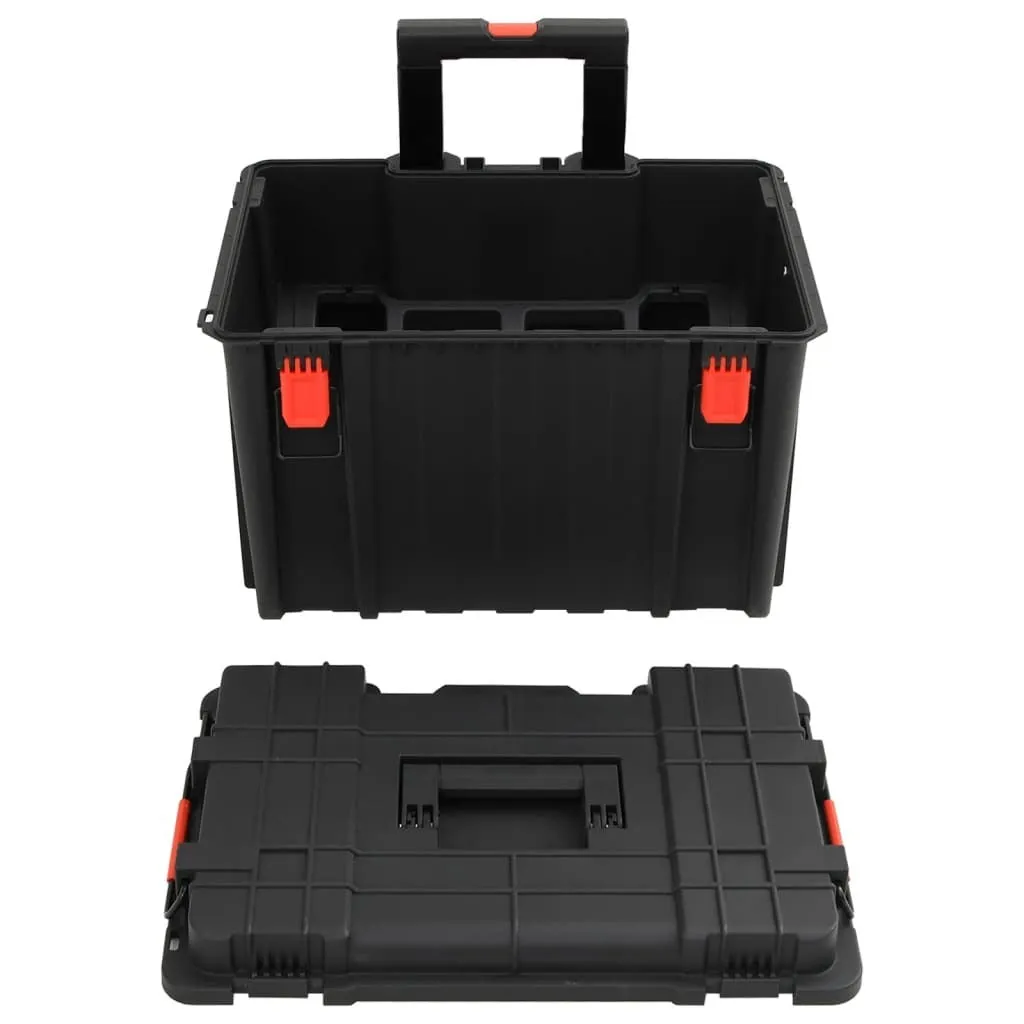 vidaXL Portable Flight Case Black 56.5x45.5x48 cm PP