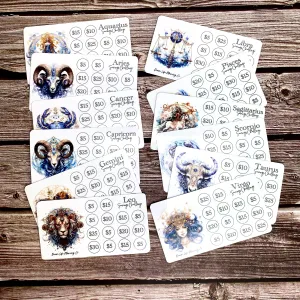 Zodiac Savings Challenge Cards