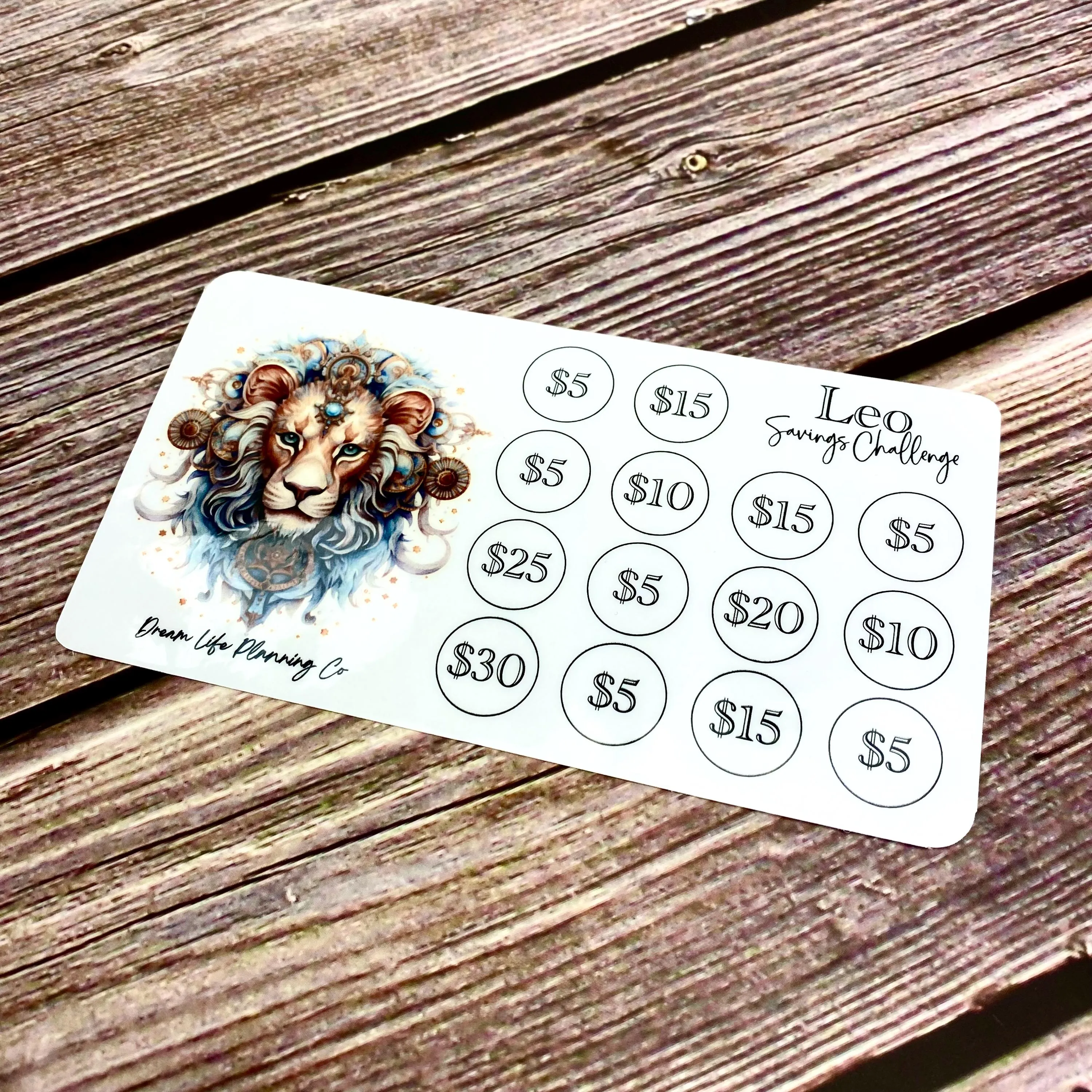 Zodiac Savings Challenge Cards